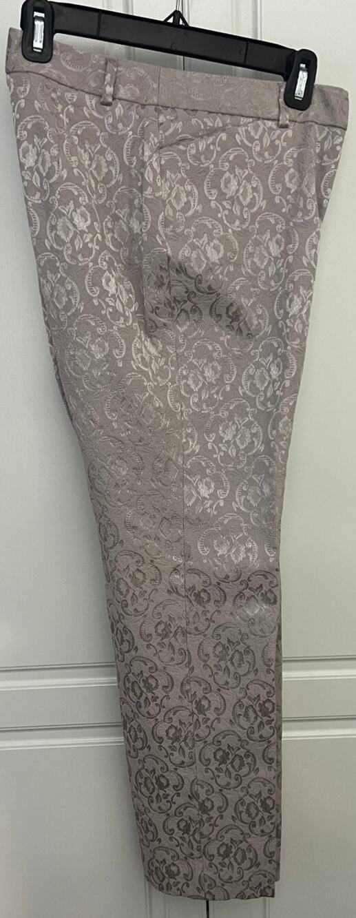 Coldwater Creek Natural Fit Jacquard Dress Pant Beige Size 8